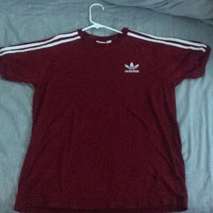 maroon adidas shirt